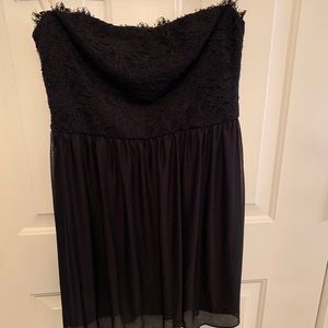 Strapless black dress